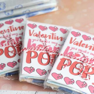 Printable Popcorn Valentines