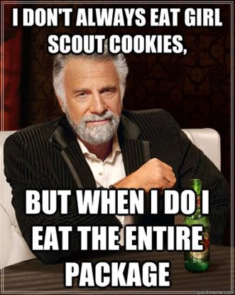 funny girl scout cookie meme