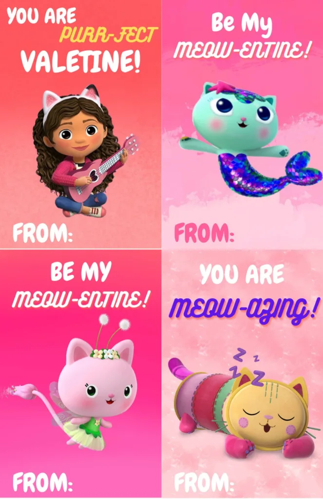 Gabby's Dollhouse Printable Valentine