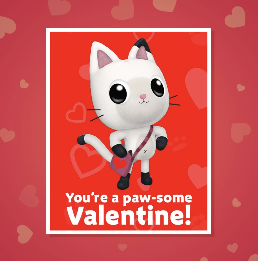 Gabby's Dollhouse Printable Valentines