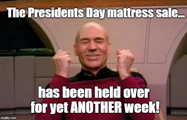 Presidents Day Meme Mattress Sale
