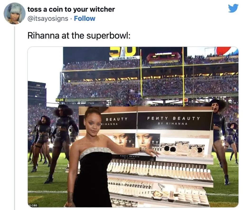 Rihanna Super Bowl Halftime Show Meme