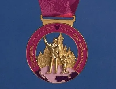 pink runDisney coast to coast medal