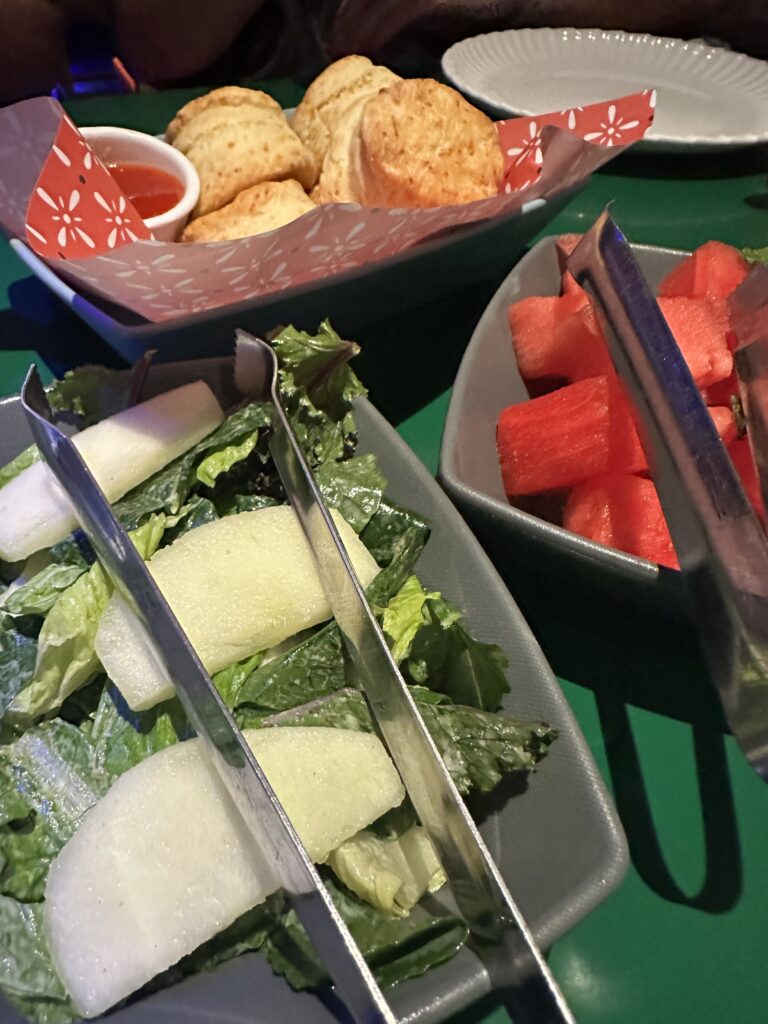Salads at Toy Story restaurant