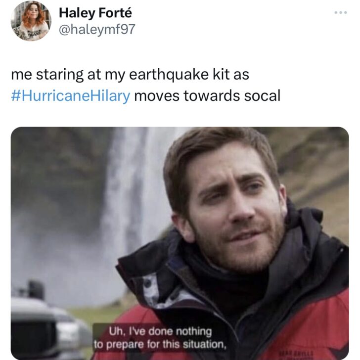 Funny Hurricane Hilary Meme