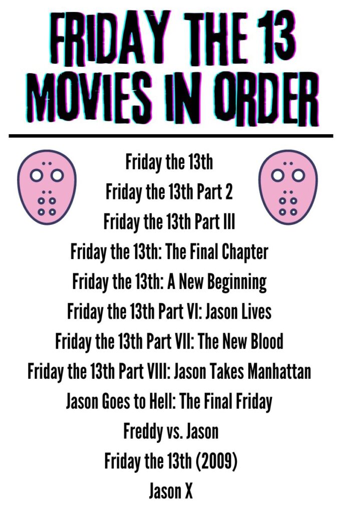 Friday the 13th Movies in Order 