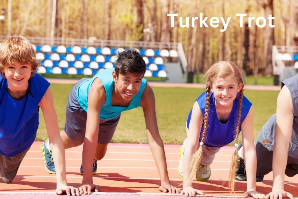 Kids running a Turkey Trot