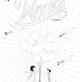 Wonka Movie Coloring Page
