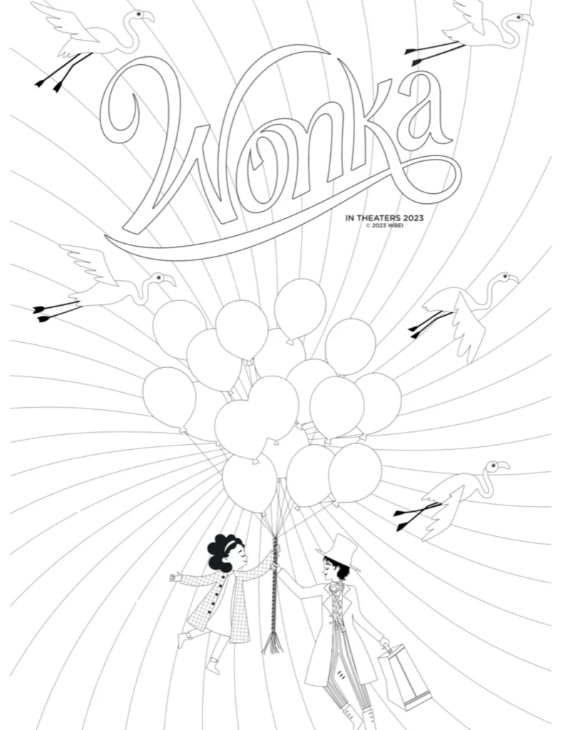 Wonka Movie Coloring Page