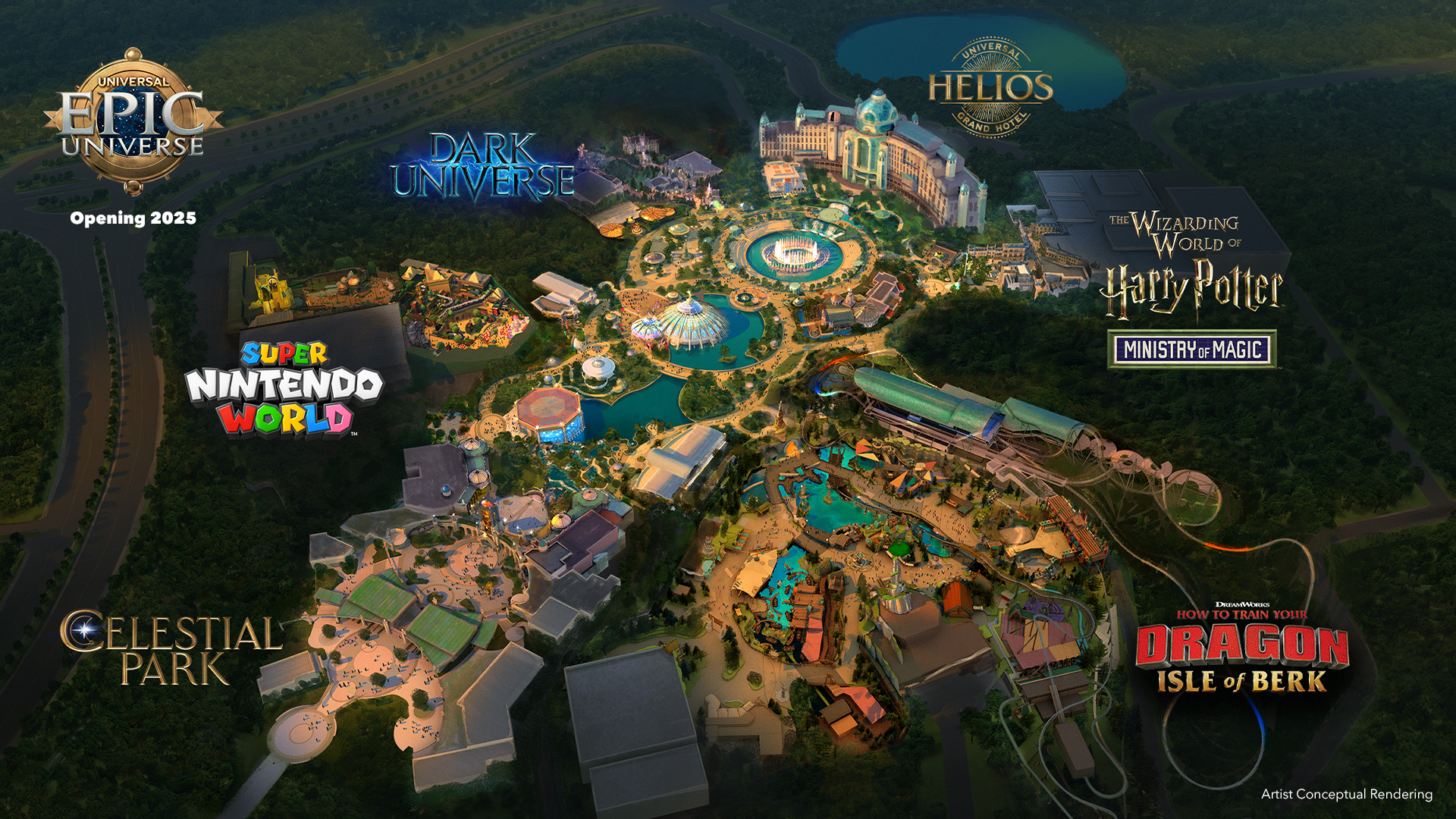 Universal Announces 4 New Lands for Epic Universe Theme Park 2025