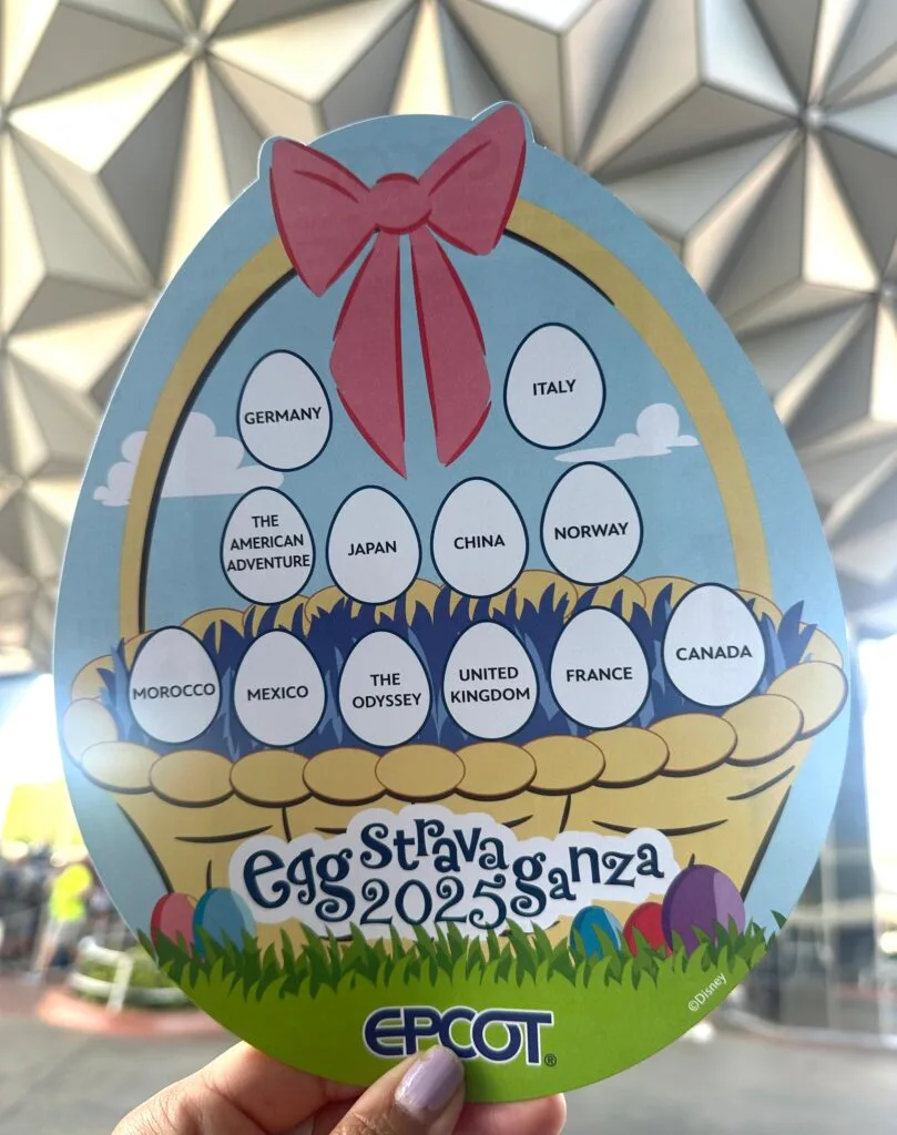 2025 Easter Egg Hunt Map EPCOT