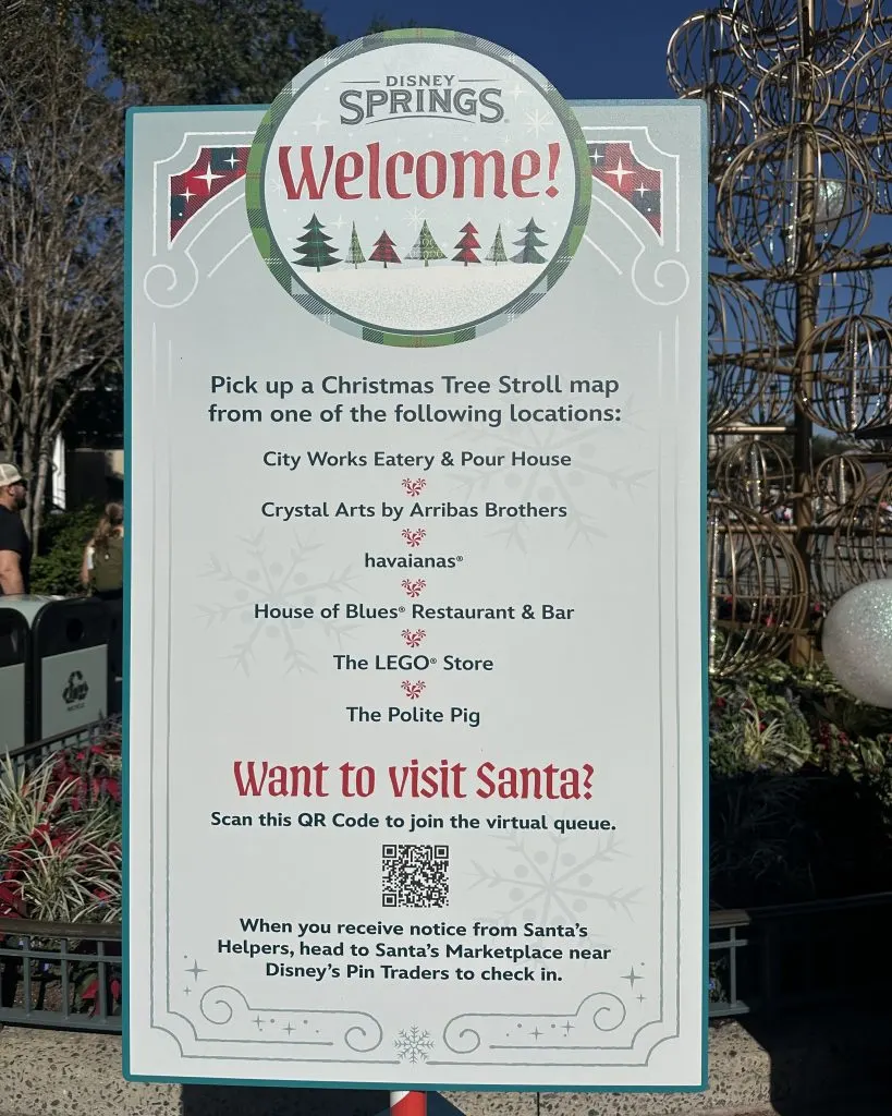 Disney Springs Christmas Tree Stroll Map Location