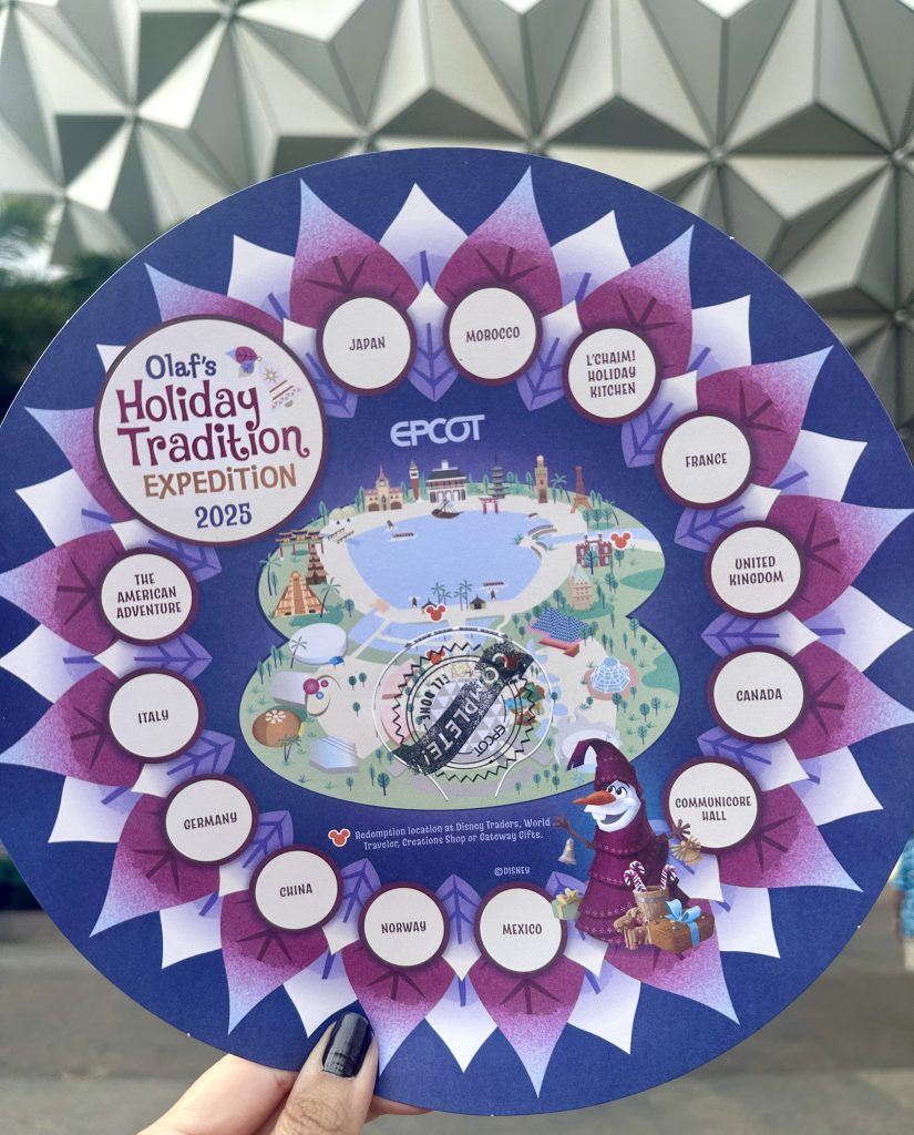 Olaf holiday scavenger hunt map 2025