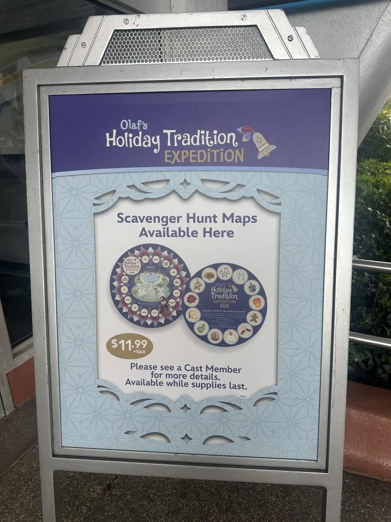 Where to buy Olaf Holiday maps at EPCOT