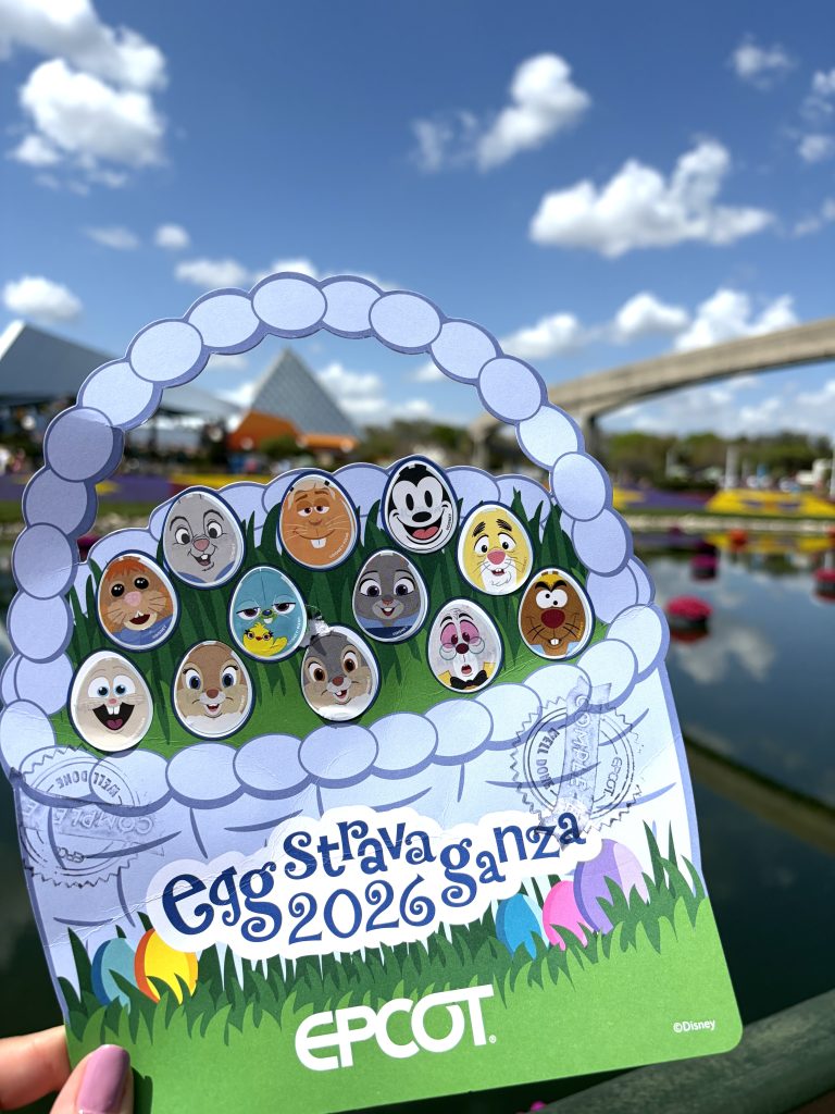 Completed egg scavenger hunt map epcot