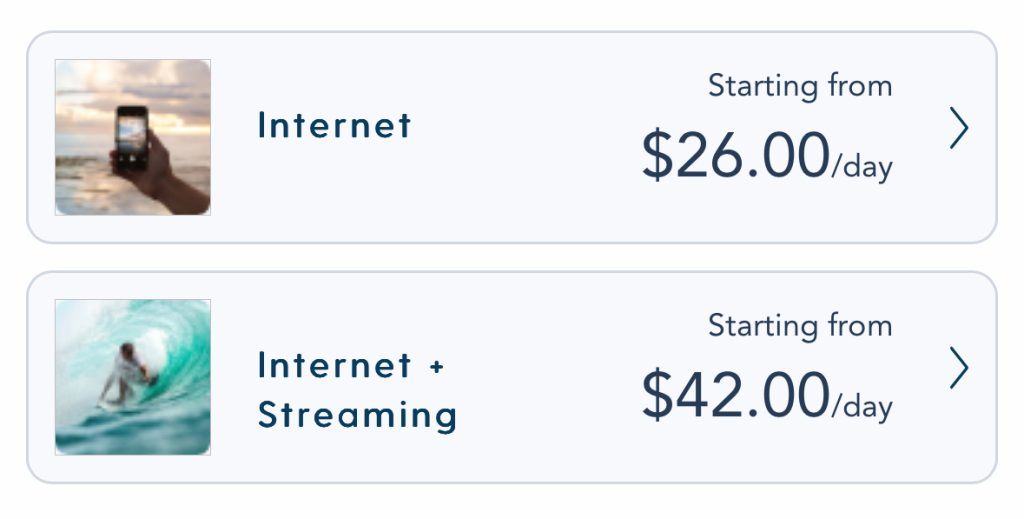 Disney Cruise Wifi cost