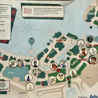 Completed 2025 Map Disney Springs Christmas Tree Stroll Answers